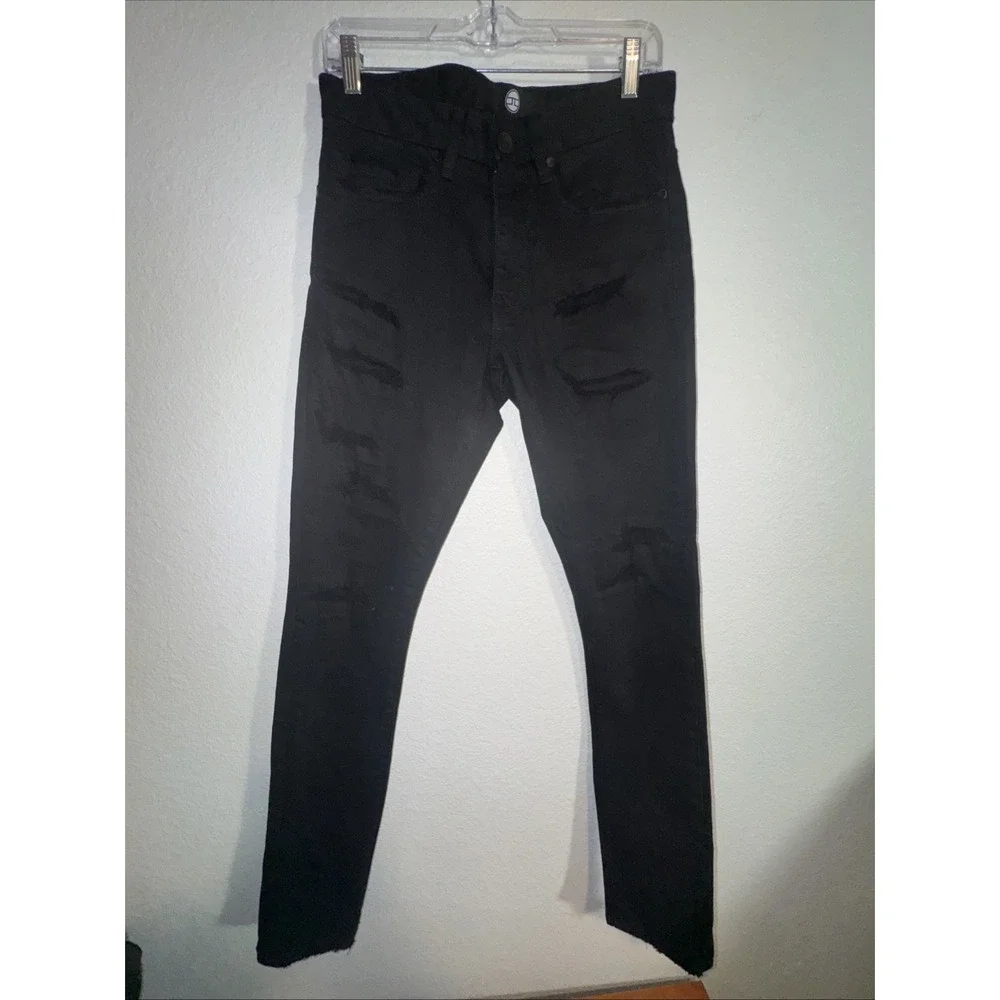 Jordan Craig Men's Jeans Black Size 30X32 Distressed Stretch Streetwear